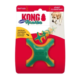 KONG Rambler Rattlez Dog Toy X-Ball, Large, 2-Count