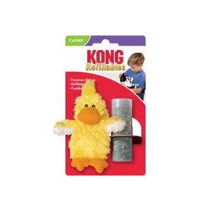 KONG Refillables Catnip Duckie Cat Toy Yellow