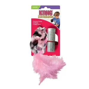 KONG Refillables Catnip Field Mouse Cat Toy Pink
