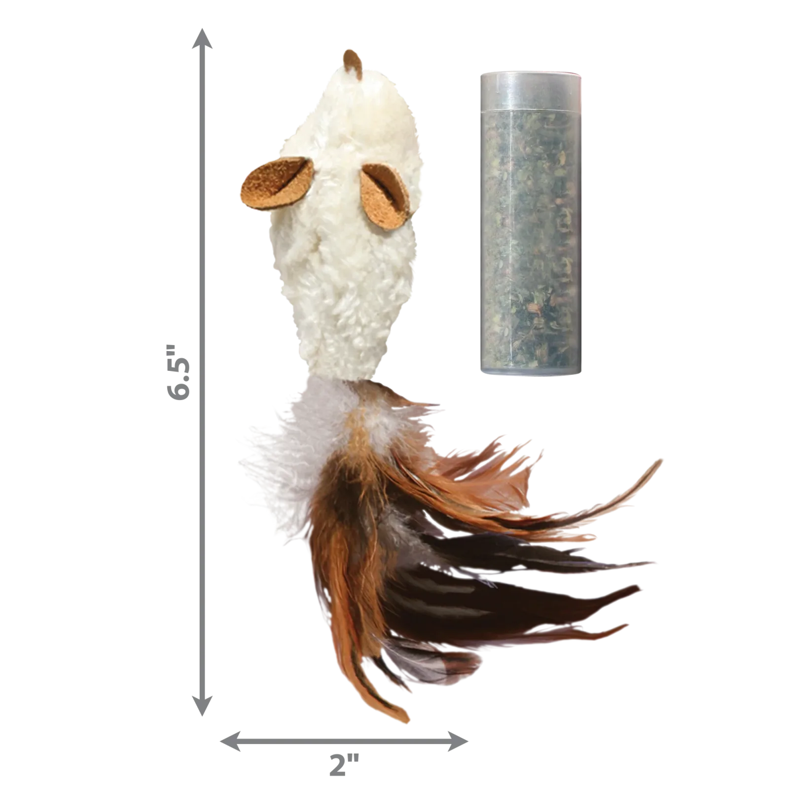 KONG Refillables Feather Mouse Cat Toy - Image 2