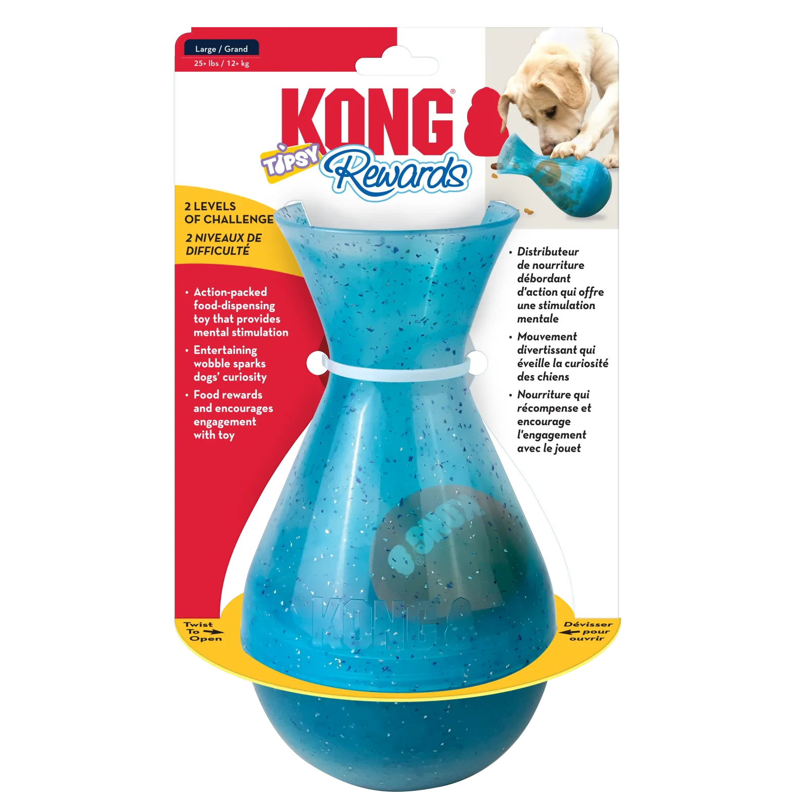 KONG Rewards Tipsy Treat Dispenser Dog Toy Large