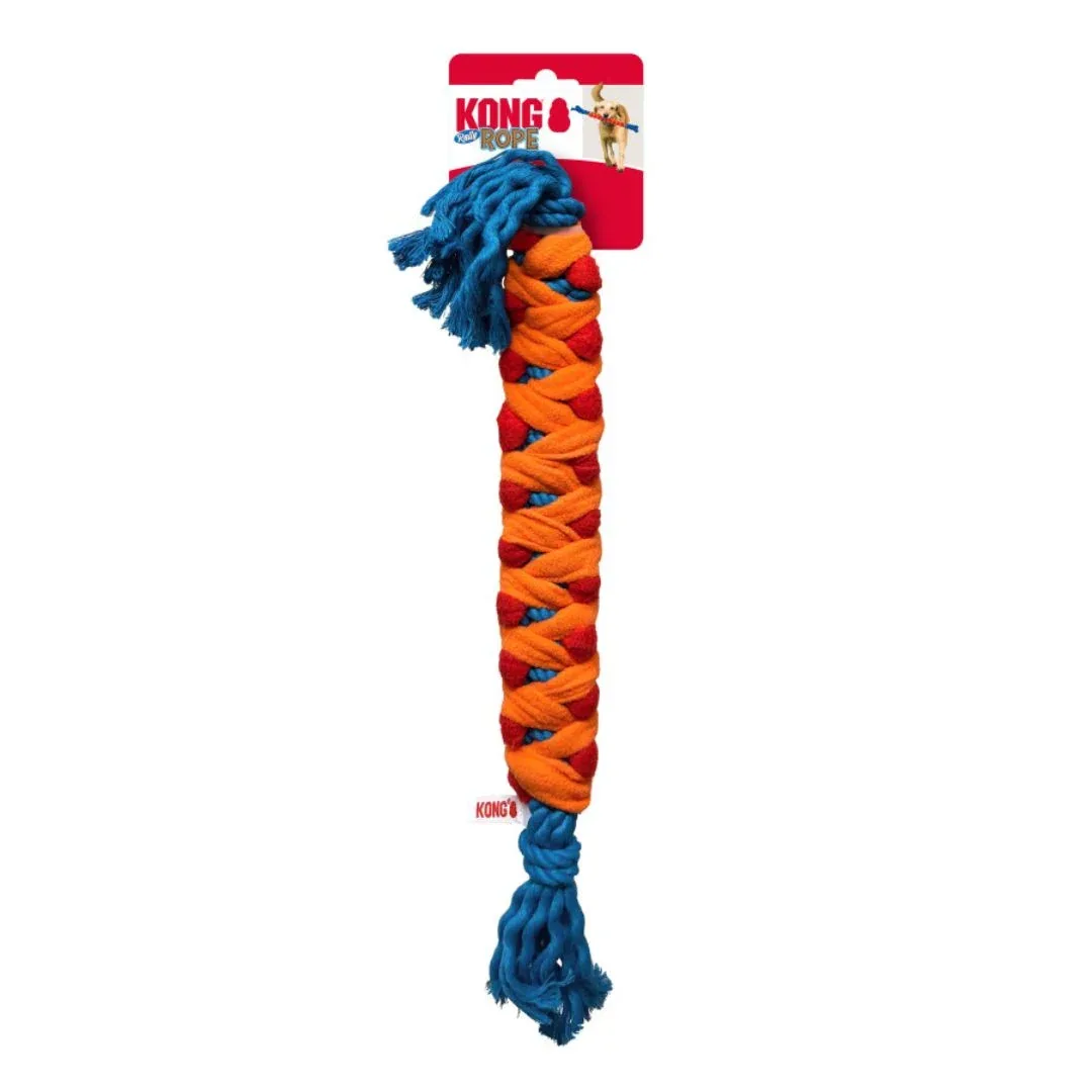 KONG Rope Rally Stick Dog Toy - Medium (Red/Orange/Blue)