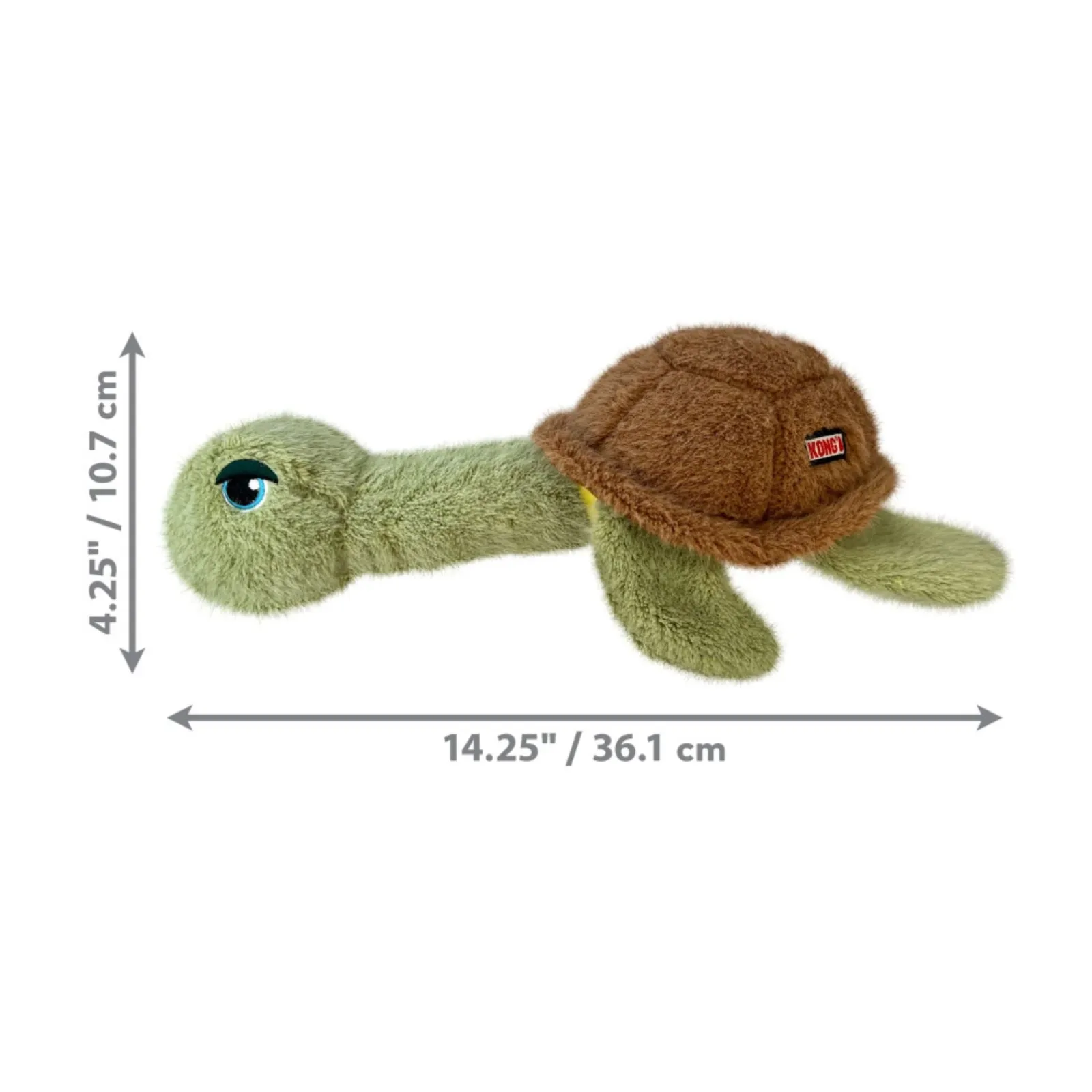 KONG Scruffs Dog Toy Turtle, Medium/Large - Image 2