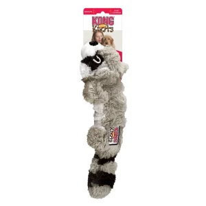 KONG Scrunch Knots Raccoon Dog Toy, Gray Medium/Large