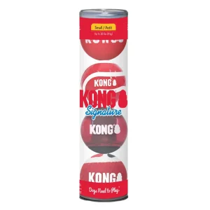 KONG Signature Ball Dog Toy Assorted Small, 4-Count