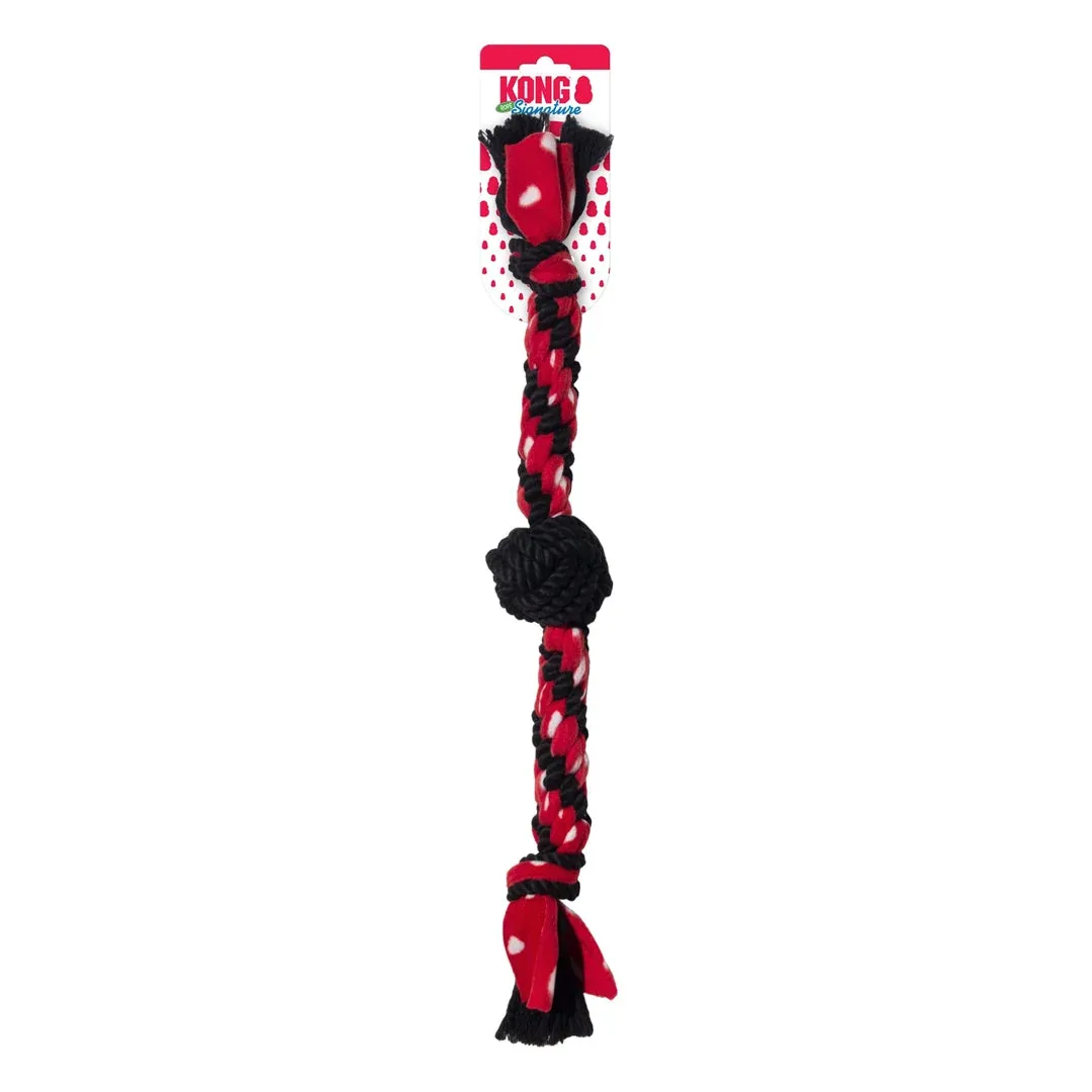 KONG Signature Rope Dual Knot with Ball Dog Toy