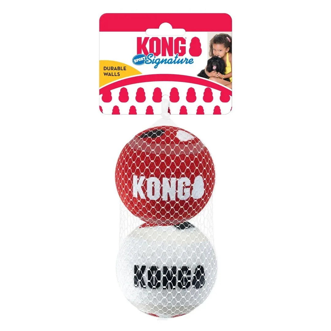 KONG Signature Sport Balls Dog Toy, Large, 2 Pack