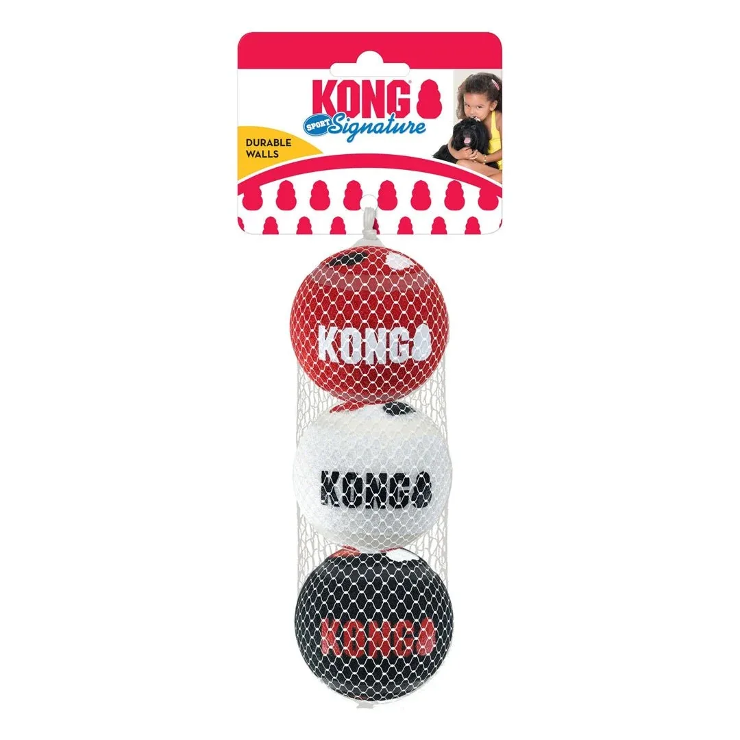 KONG Signature Sport Balls Dog Toy Medium, 3-Count
