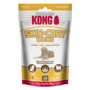 KONG Skin & Coat Soft Chews Dog Treats, 28-Count
