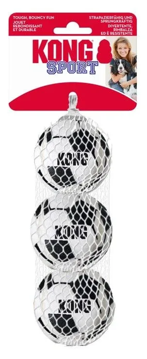 KONG Sport Soccer Balls Dog Toy Soccer Ball Medium, 3 pk