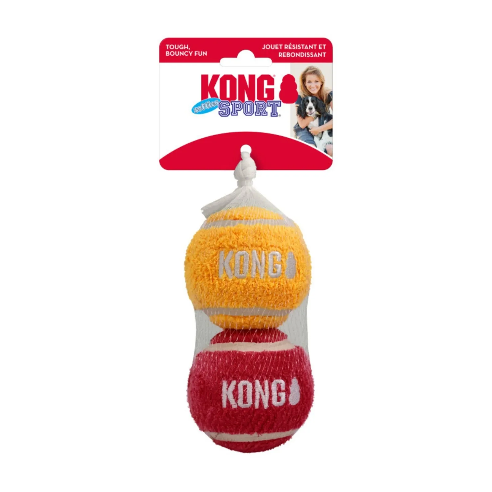 KONG Sport Softies Balls Dog Toy Assorted, Large, 2-Count