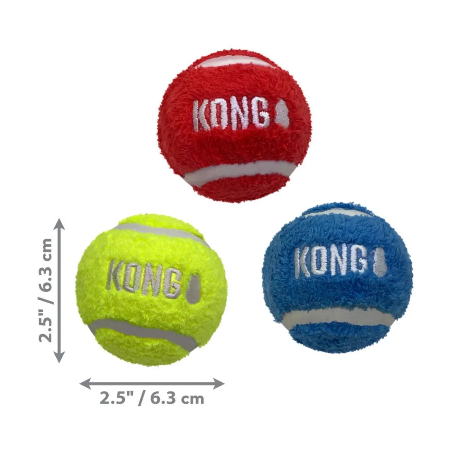 KONG Sport Softies Balls Dog Toy Assorted, Medium, 3-Count - Image 2