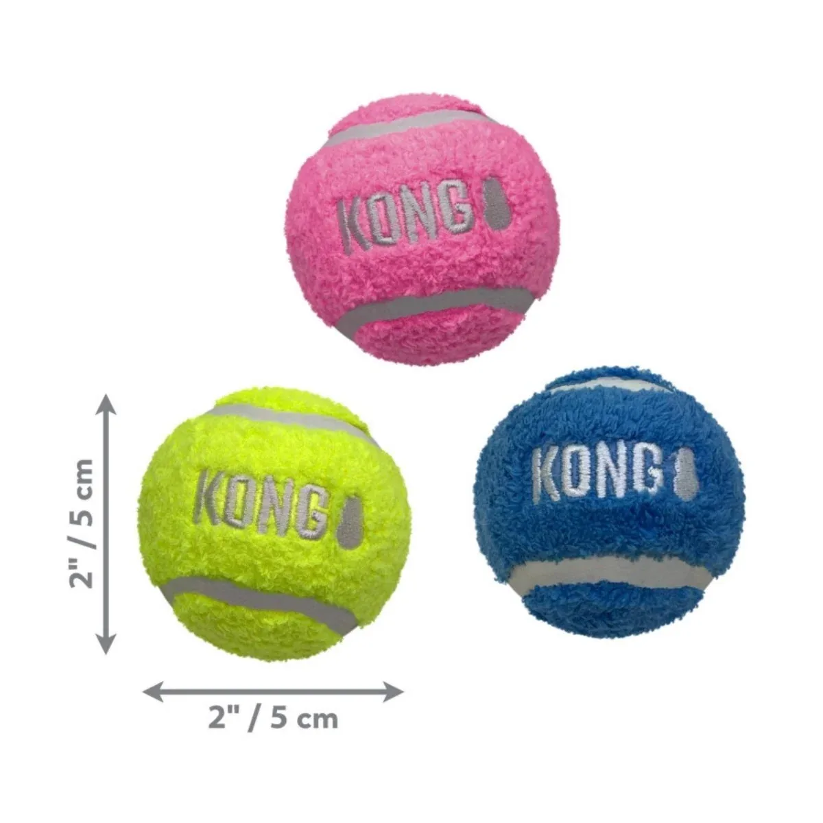 KONG Sport Softies Balls Dog Toy Assorted, Small, 3-Count - Image 2
