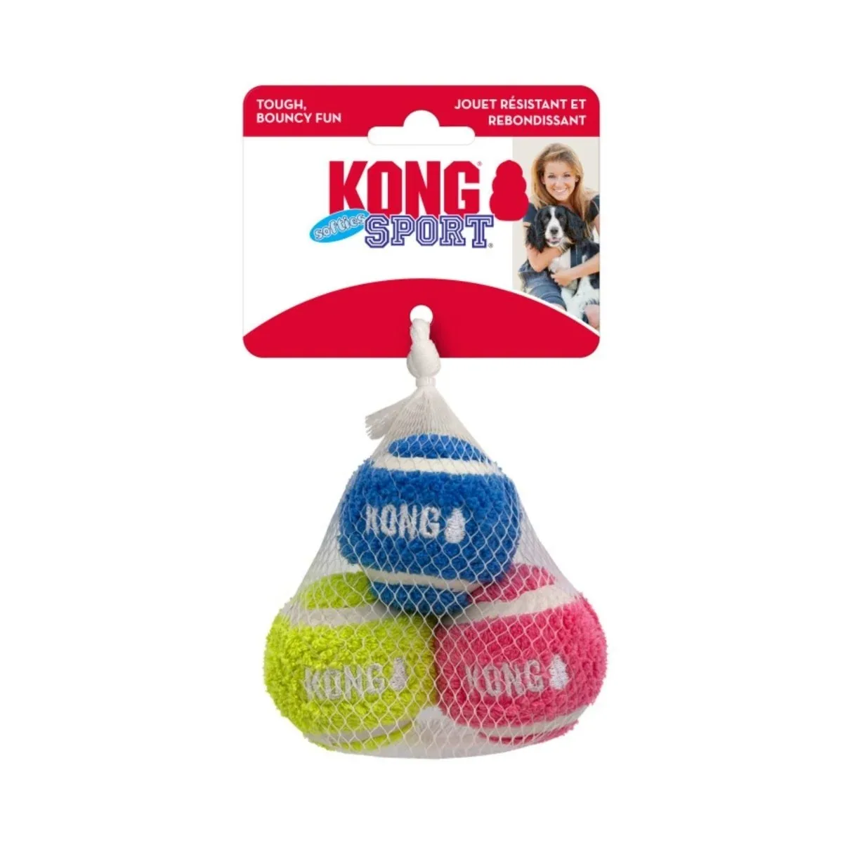 KONG Sport Softies Balls Dog Toy Assorted, Small, 3-Count