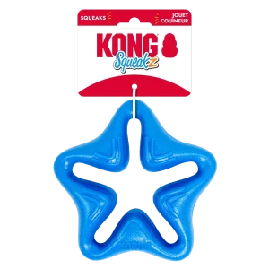 KONG Squeakz Star Dog Toy Blue Medium