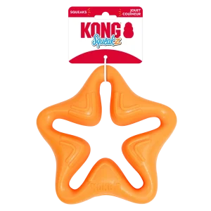 KONG Squeakz Star Dog Toy Orange Large