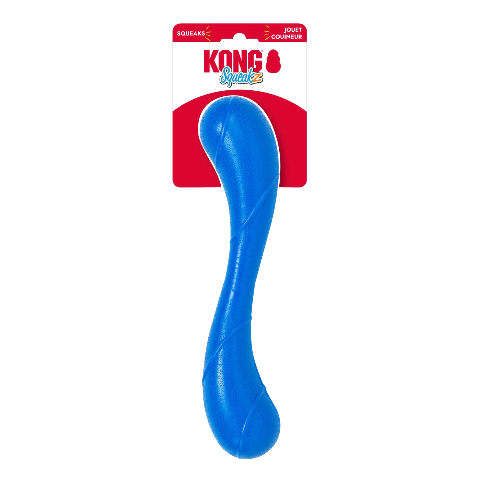 KONG Squeakz Stick Dog Toy Blue Medium