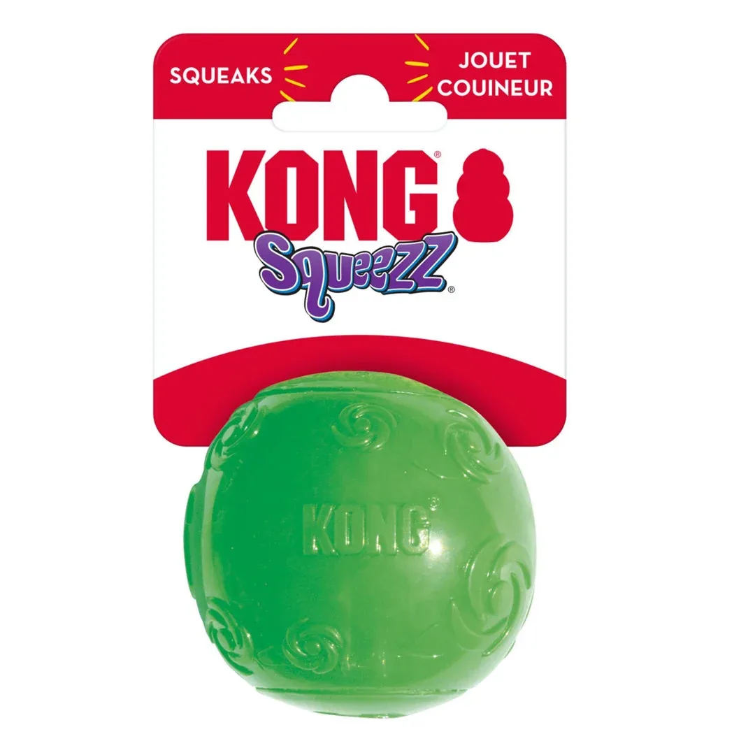 KONG Squeezz Ball Dog Toy Color Assorted Medium - Image 2
