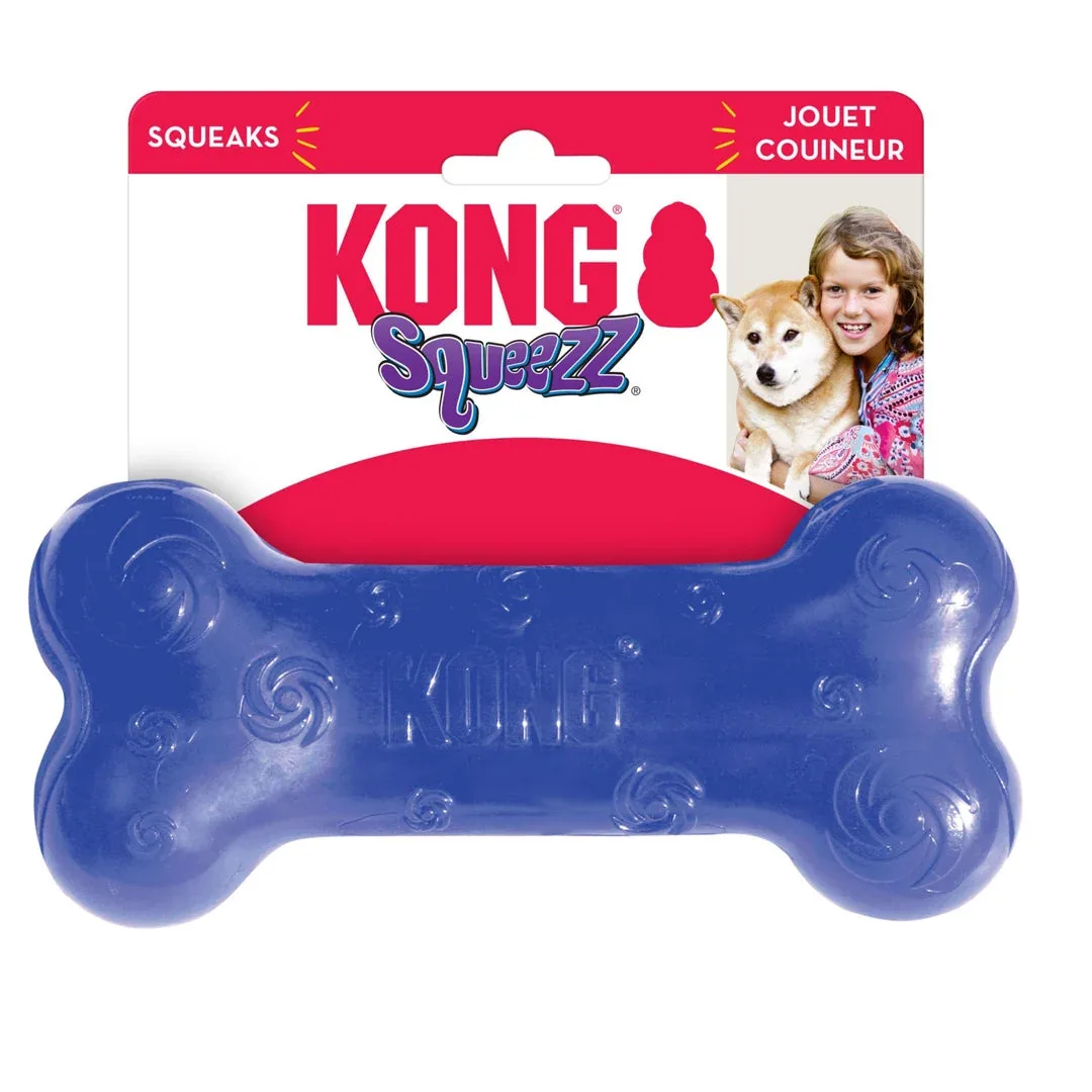 KONG Squeezz Bone Dog Toy Assorted Large - Image 2