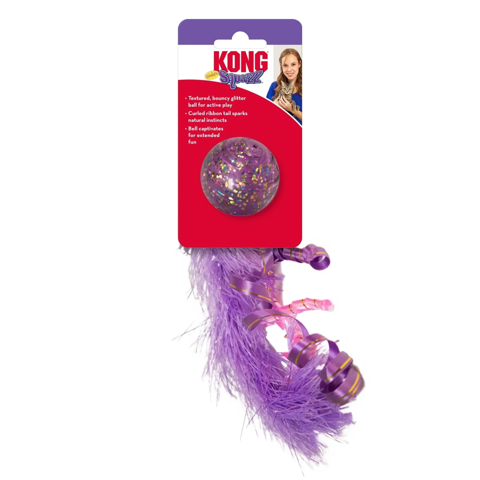 KONG Squeezz Confetti Ball Cat Toy Assorted - Image 2
