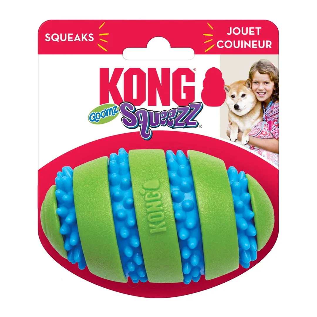 KONG Squeezz Goomz Football Dog Toy Large