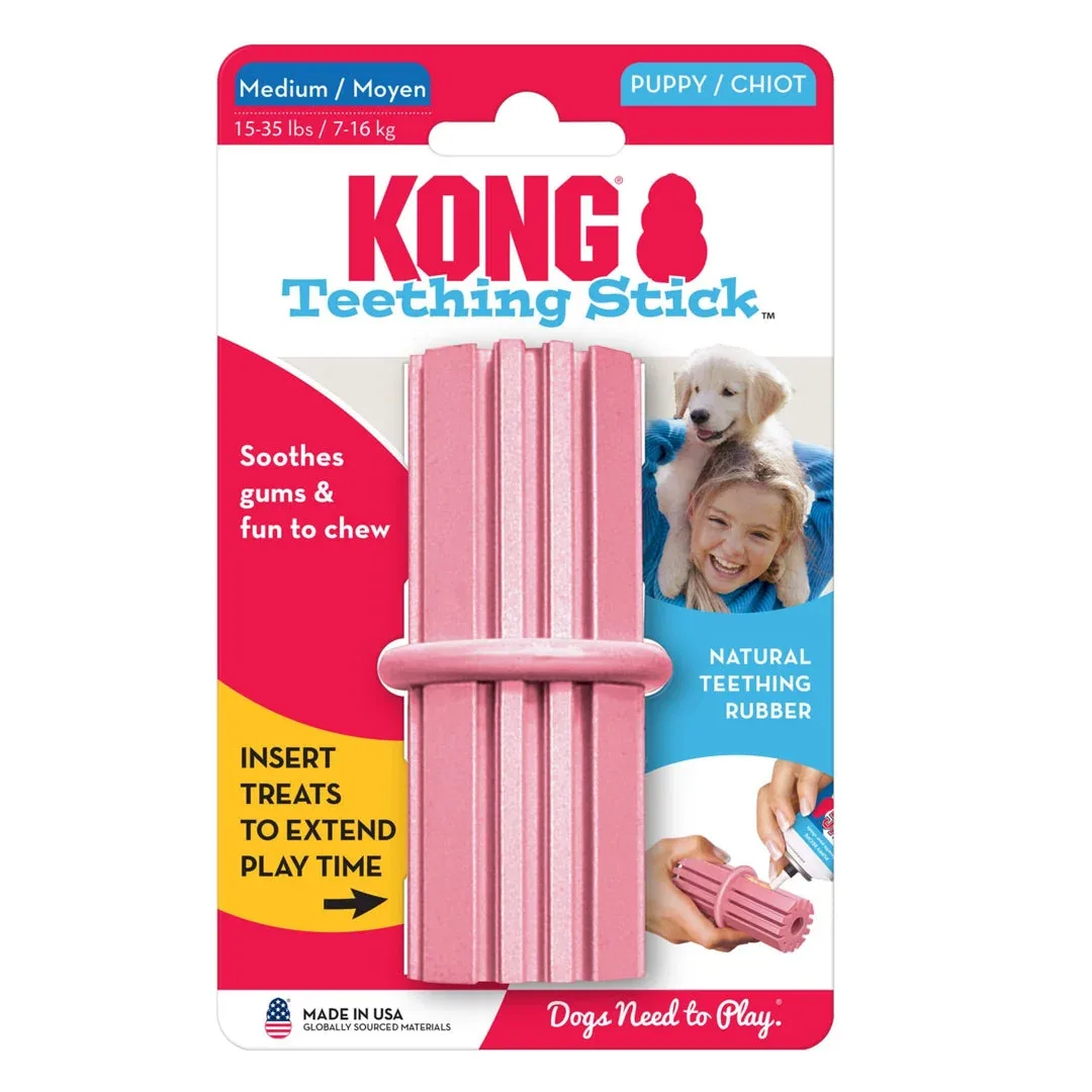 KONG Teething Stick Puppy Dog Toy Assorted Medium - Image 2