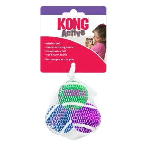 KONG Tennis Ball with Bells Cat Toy Multi-Color