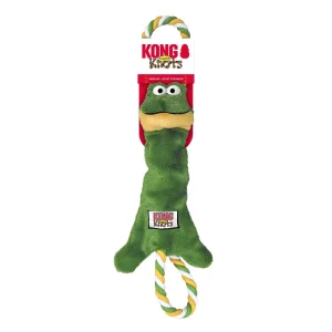 KONG Tugger Knots Frog Dog Toy Green Medium/Large