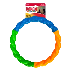 KONG Twistz High-Viz Ring Dog Toy Assorted Color Large