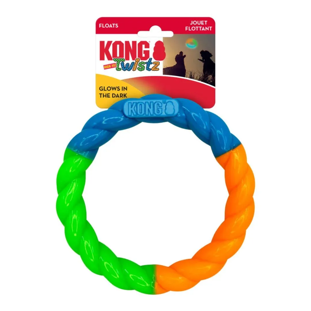 KONG Twistz HighViz Ring Dog Toy Assorted, Small