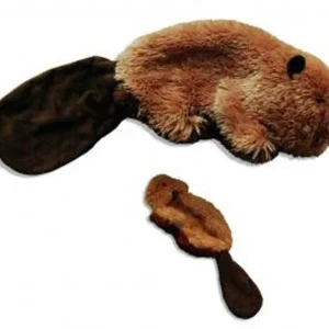 KONG Unstuffed Dog Toy Beaver with Squeaker Small