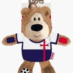 KONG Wild Knots Sport Bear Dog Toy England Medium