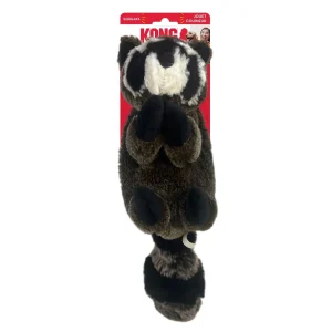 KONG Wild Low Stuff Creatures Dog Toy Raccoon Medium