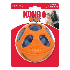 KONG Wrapz Dog Toy Ball Orange Large