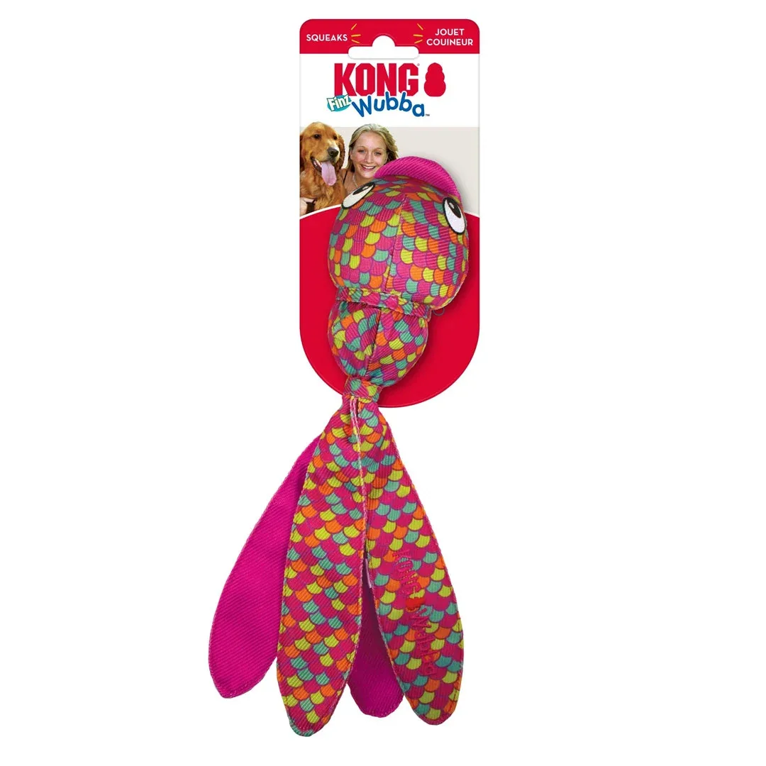 KONG Wubba Finz Dog Toy, Pink Small