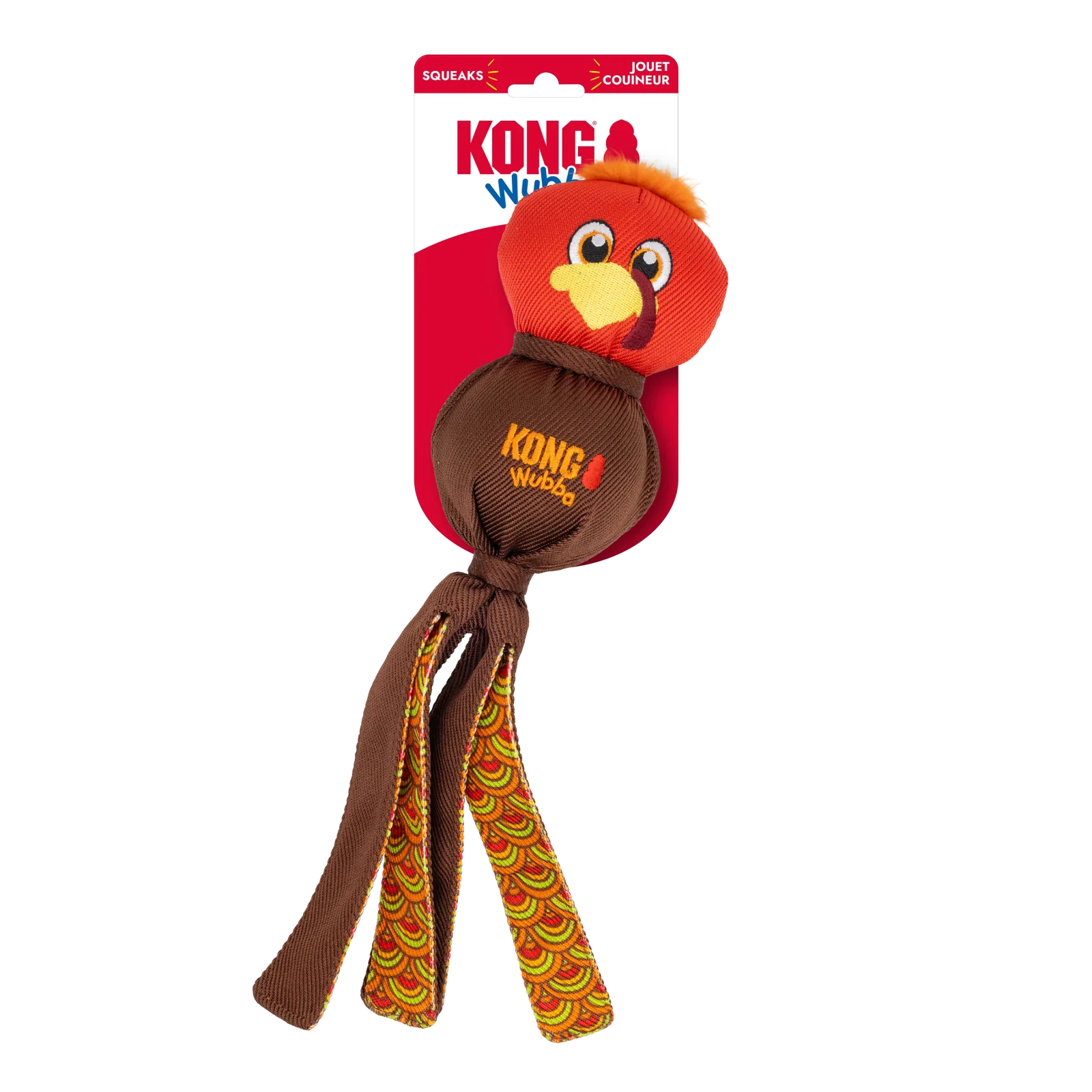 KONG Wubba Turkey Dog Toy Red Red Large