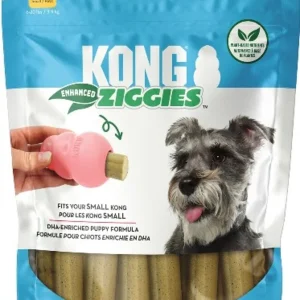 KONG Ziggies Enhanced Plant-Based Puppy Dog Treats Small, 7 o