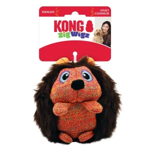 KONG ZigWigz Hedgehog Plush Dog Toy, Medium, Squeaker, Plush & Knit