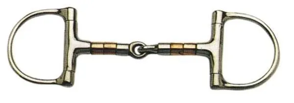 Korsteel Copper/Steel Rollers Jointed Dee Snaffle - Image 2