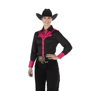 Kultured Rider Women's Black with Pink Show Top