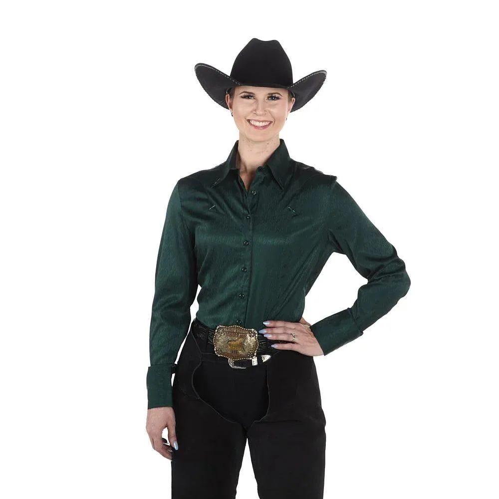 Kultured Rider Women's Hunter Green Solid Show Top