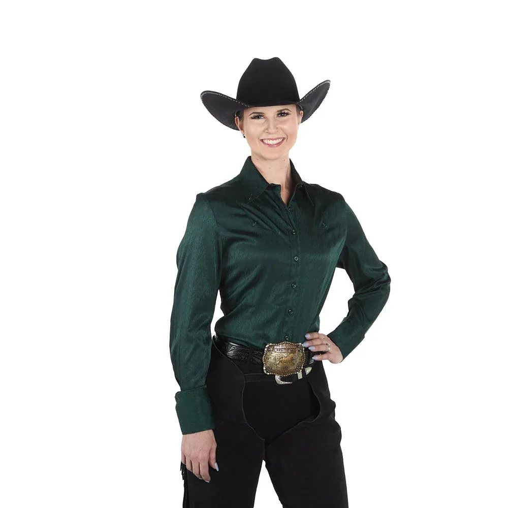 Kultured Rider Women's Hunter Green Solid Show Top - Image 2