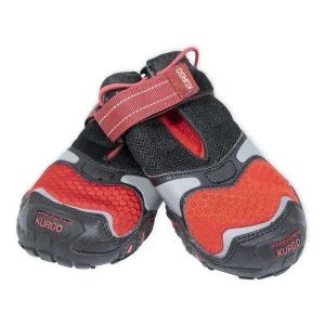 Kurgo Blaze Dog Boots - Black & Red, Small, 2-Count