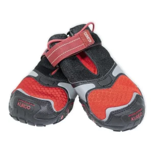 Kurgo Blaze Dog Boots - Black & Red, XX-Small, 2-Count