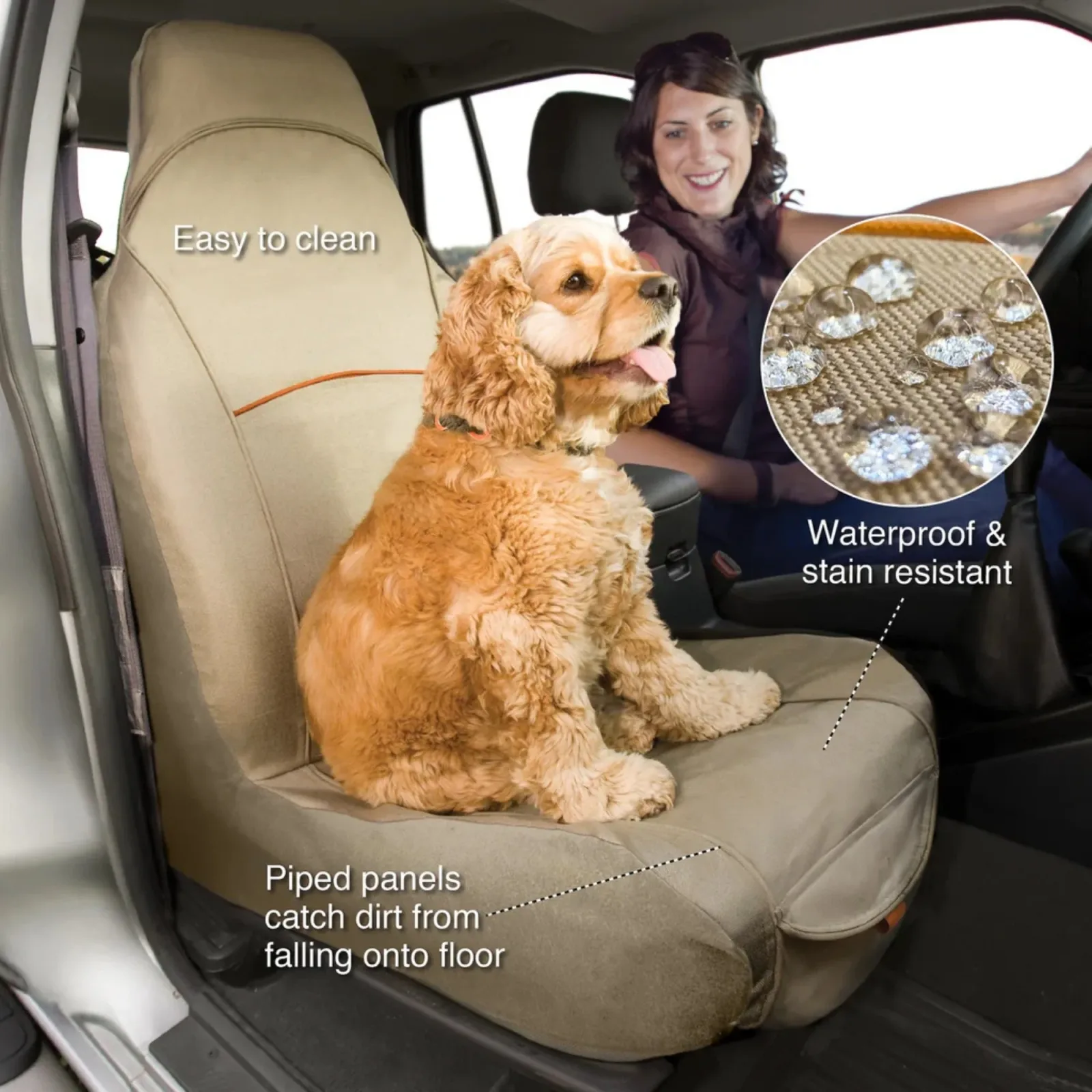 Kurgo Dog Rover Bucket Seat Cover Charcoal - Image 2