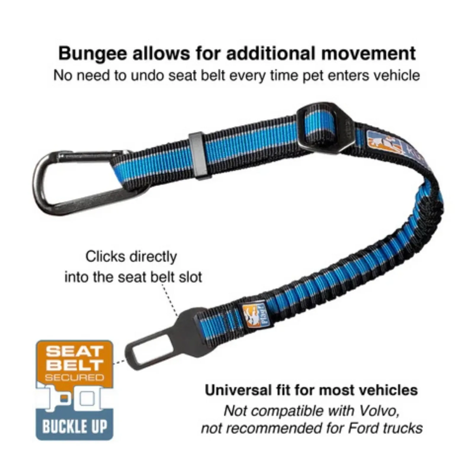Kurgo Dog Seat Belt Bungee Tether - Image 2