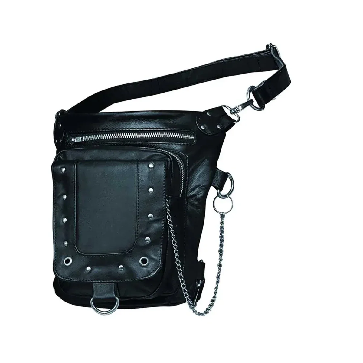 Ladies Leather Thigh Bag - Image 2