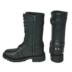 Ladies Motorcycle Biker Leather Boots