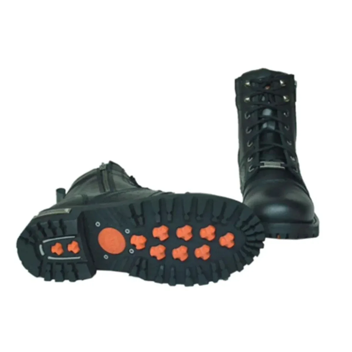 Ladies Motorcycle Biker Leather Boots - Image 2