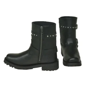 Ladies Motorcycle Biker Leather Boots